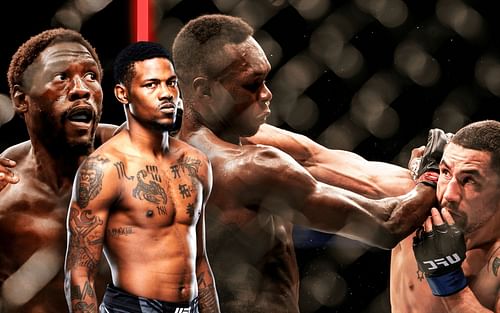 Kevin Holland from ufc.com | Israel Adesanya and Jared Cannonier from Getty