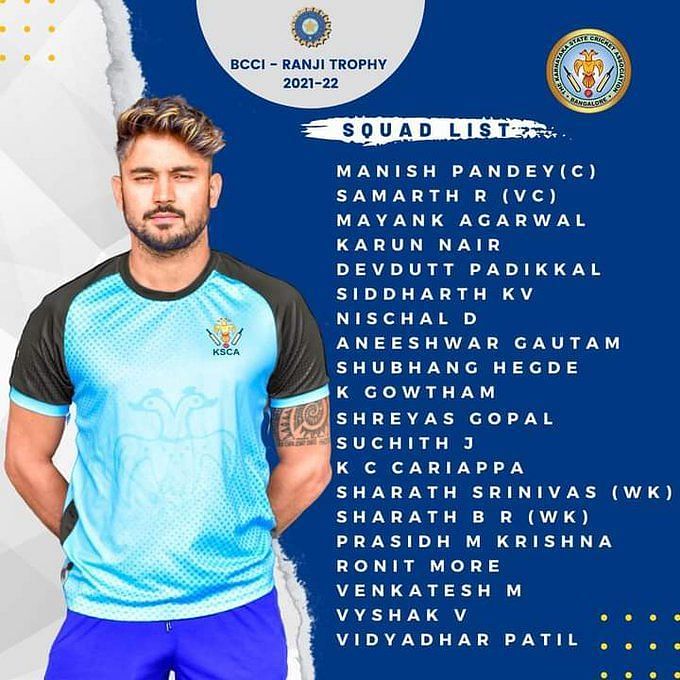 Ranji Trophy 2021-22: Manish Pandey Named Karnataka Captain