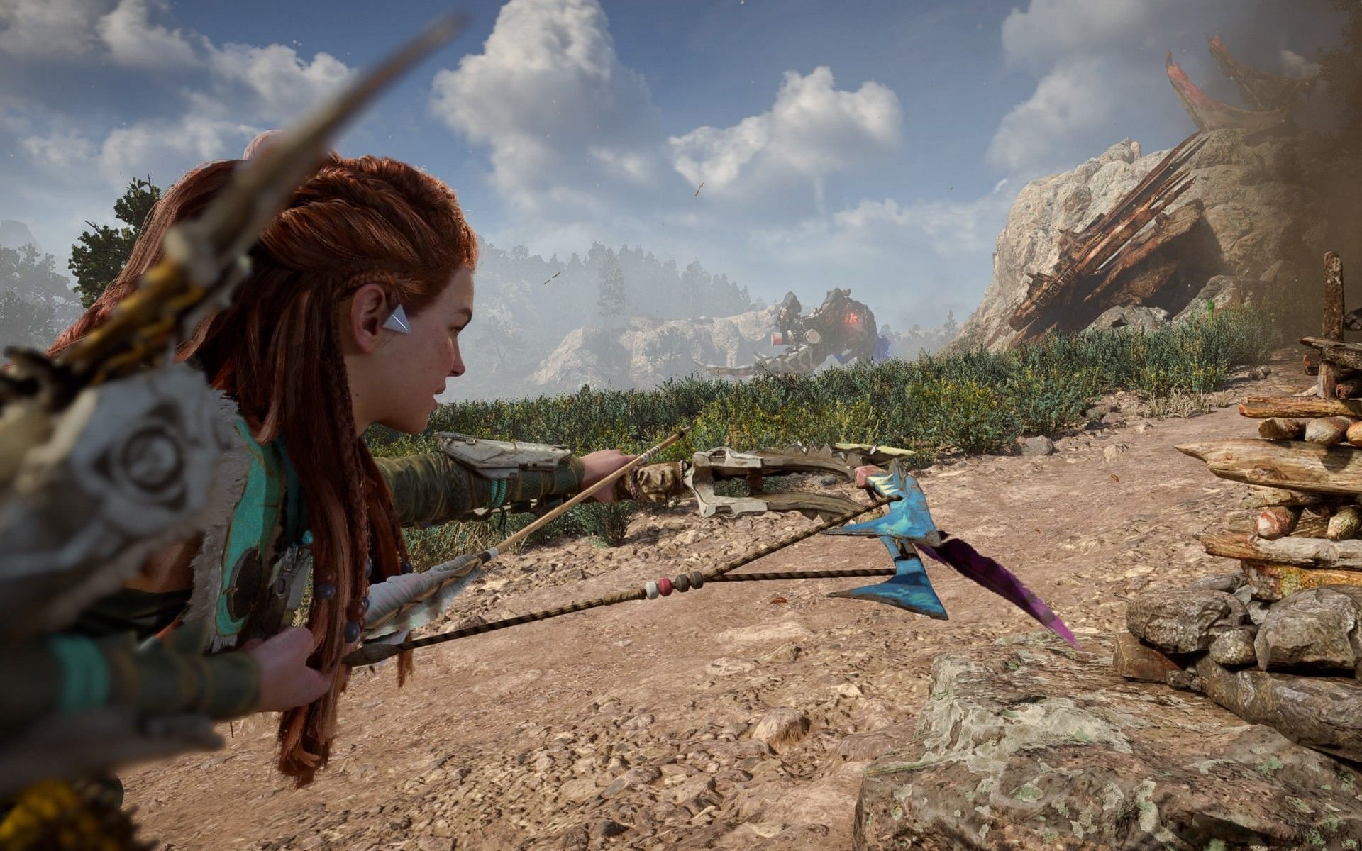 The Concentration mechanic is used to slow down time (Image via PlayStation)