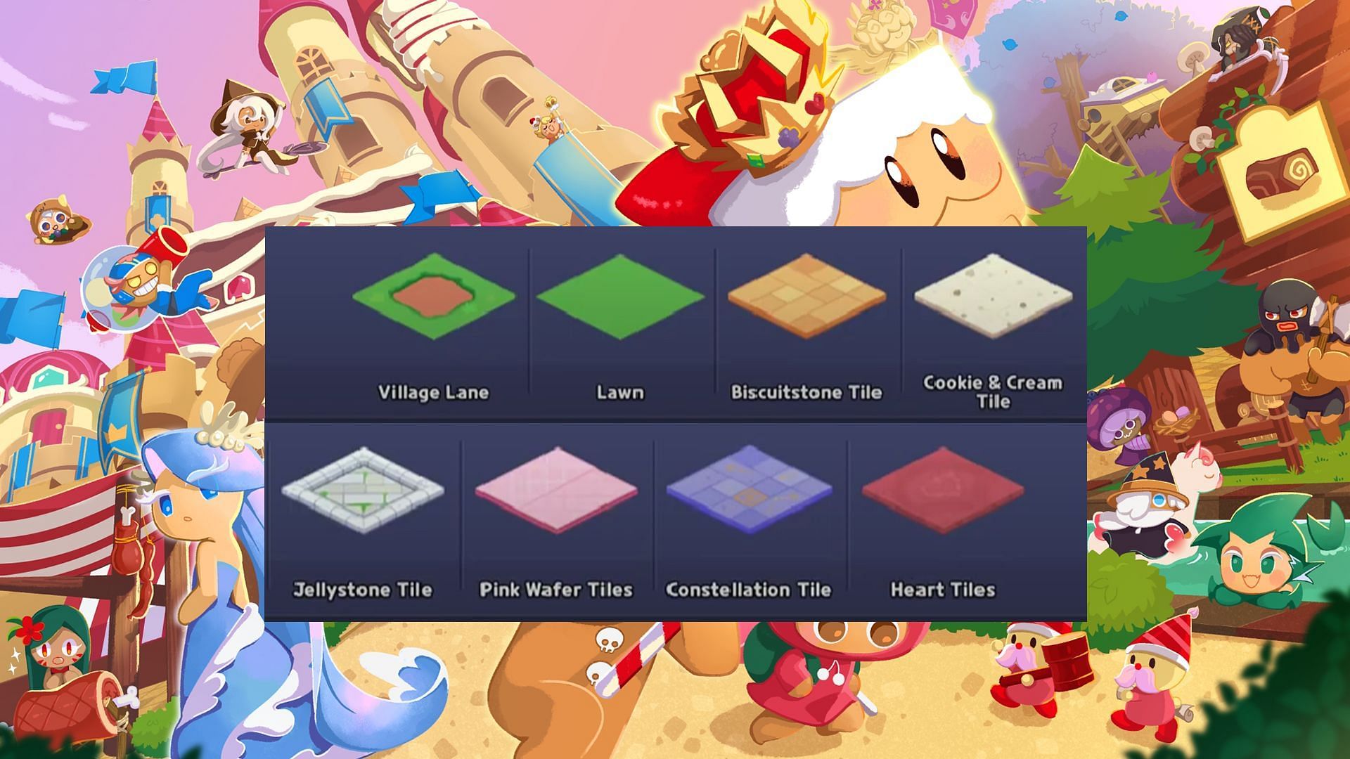 Players can use various Tiles to decorate their island in Cookie Run Kingdom (Image via Sportskeeda)