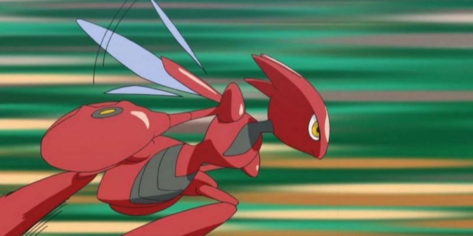 Scizor as it appears in the Pokemon anime (Image via The Pokemon Company)