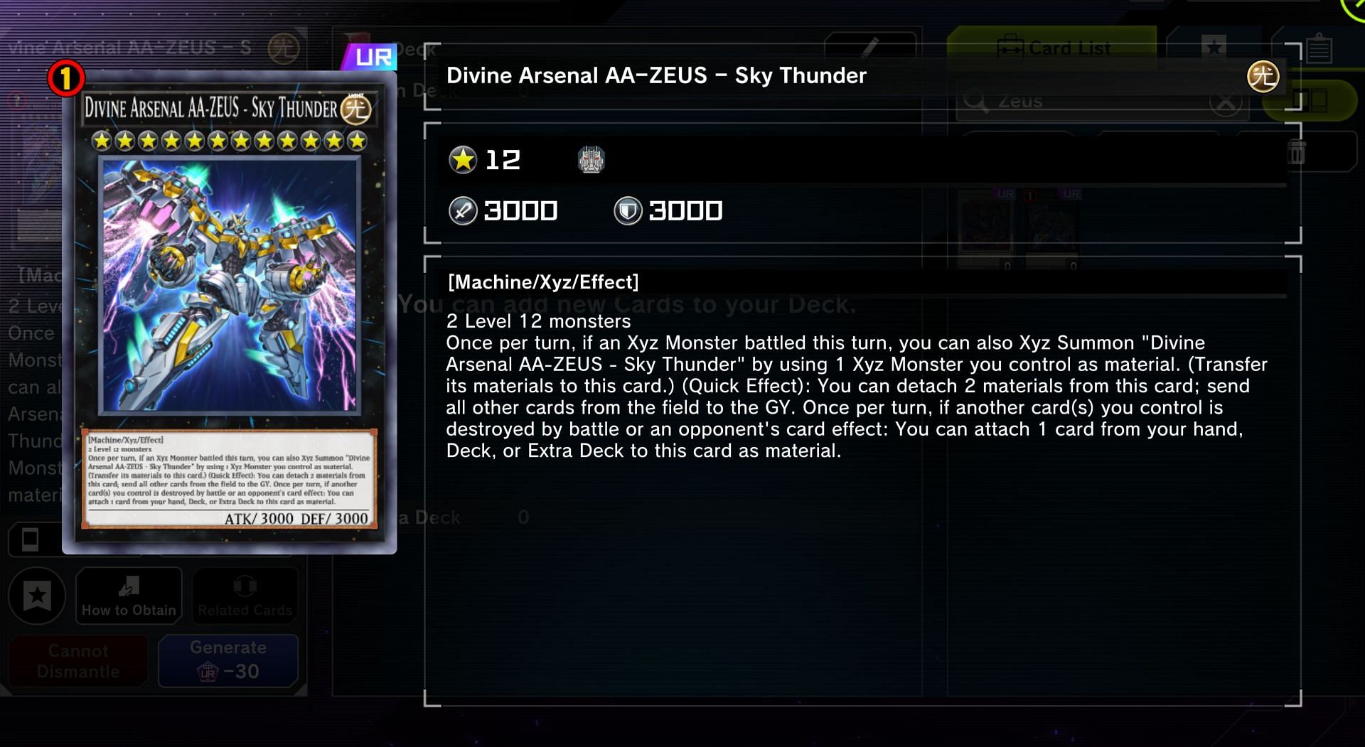 Opponent&#039;s board-state getting you down? Scrap it with Zeus (Image via Konami)