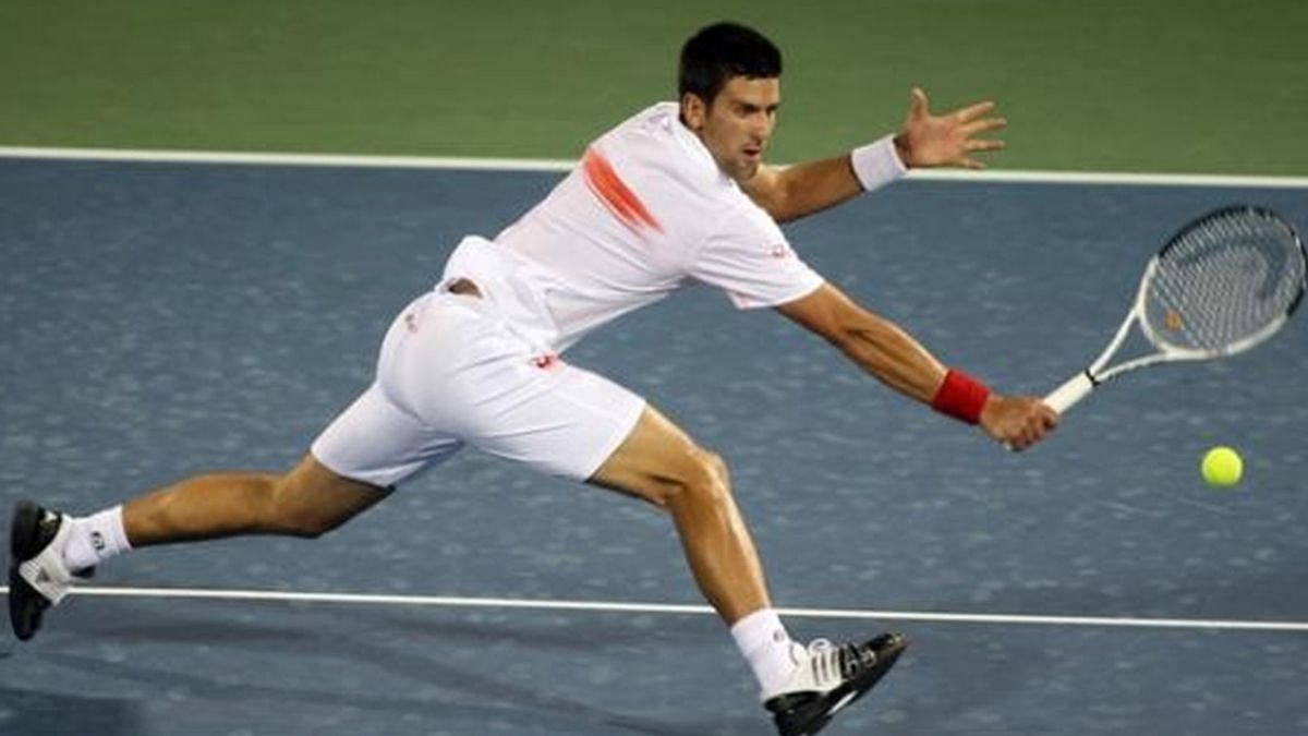 The Serb at the Dubai Tennis Championships in 2010