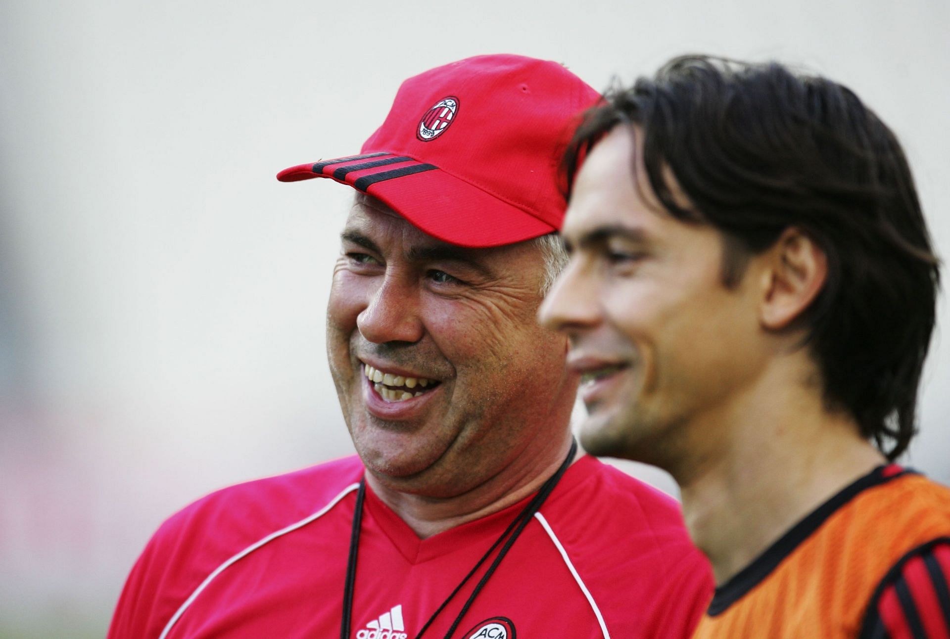 Nobody scored more goals under Ancelotti than Filippo Inzaghi (right).