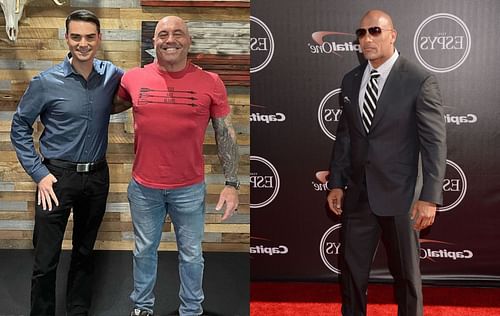 Ben Shapiro (left), Joe Rogan (center) & Dwayne Johnson (right) [Image Credits- @officialbenshapiro on Instagram]