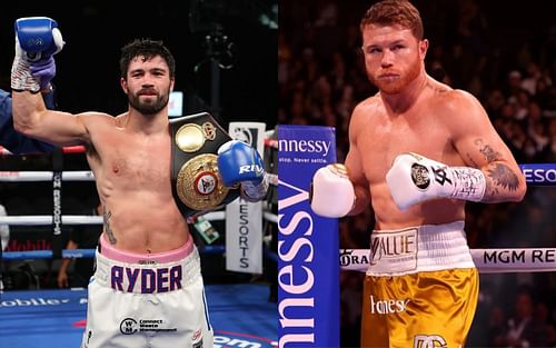 John Ryder (left) and Canelo Alvarez (right)