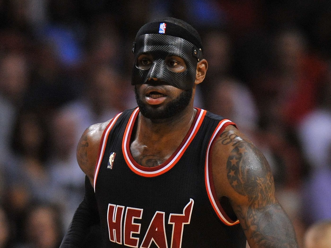LeBron James in action during the 2013-14 season for the Miami Heat [Source SB Nation]
