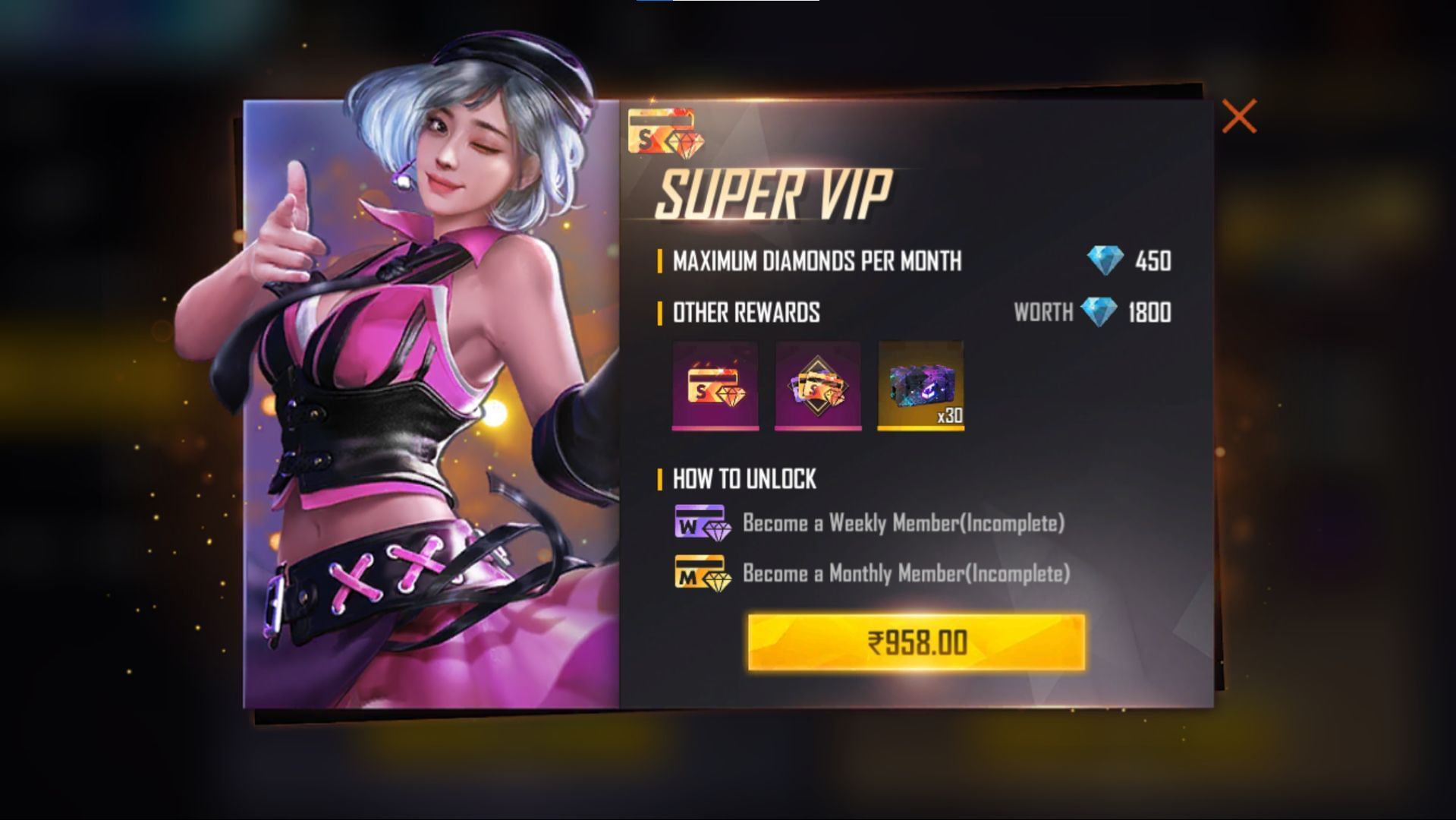 Purchasing both the membershios will give players super VIP perks (Image via Garena)