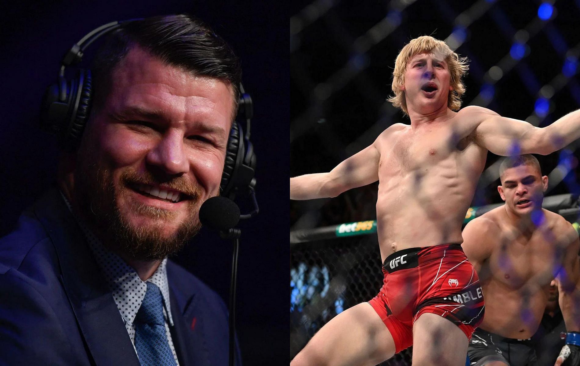 Michael Bisping (left) &amp; Paddy Pimblett (right)