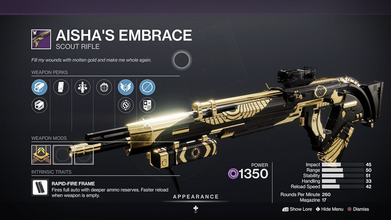 Aisha&#039;s Embrace (Image via Bungie)