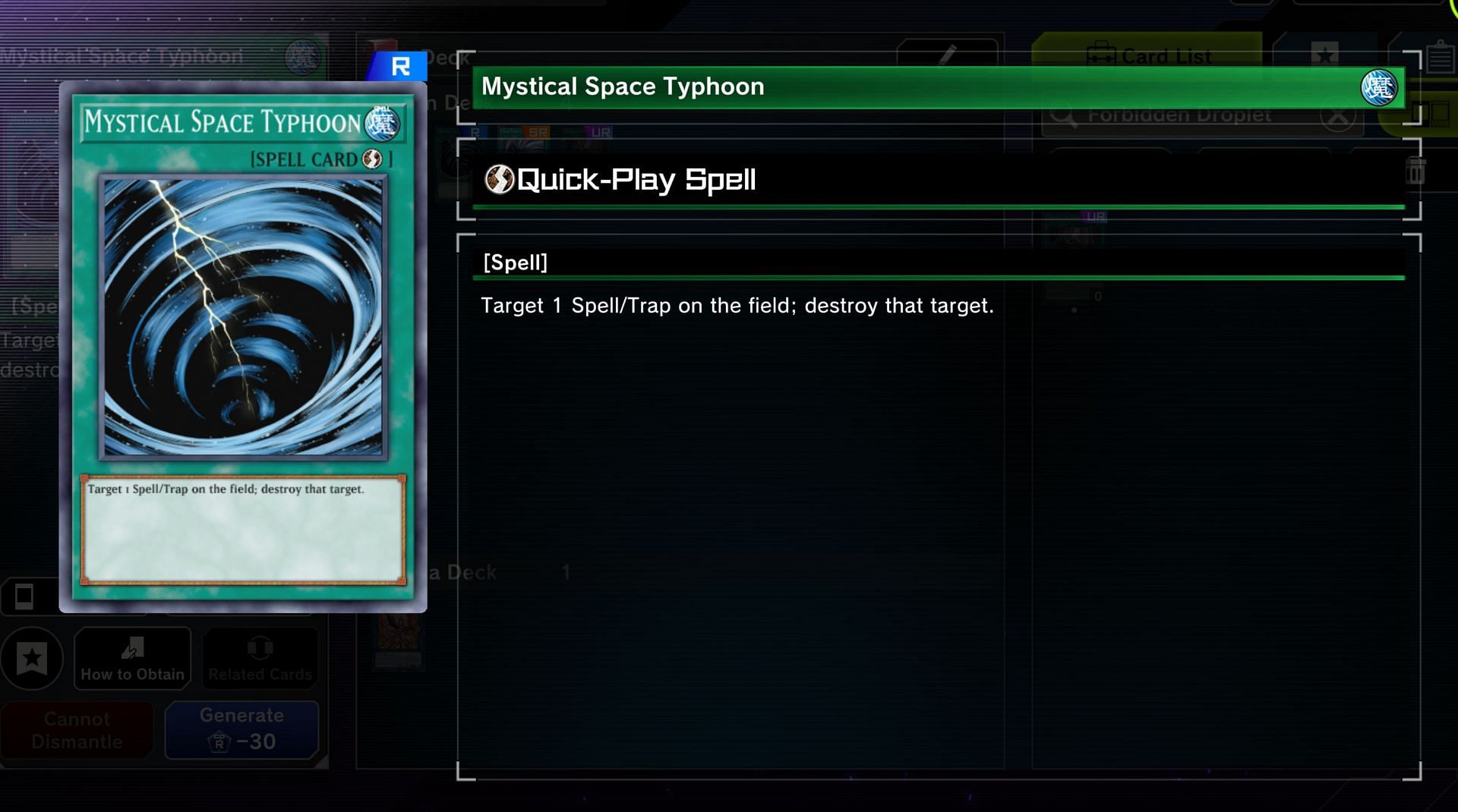 Mystic Space Typhoon là một tựa game Yu-Gi-Oh!  Thẻ Master Duel và thực sự có thể giúp ích cho bộ bài này (Hình ảnh qua Konami)