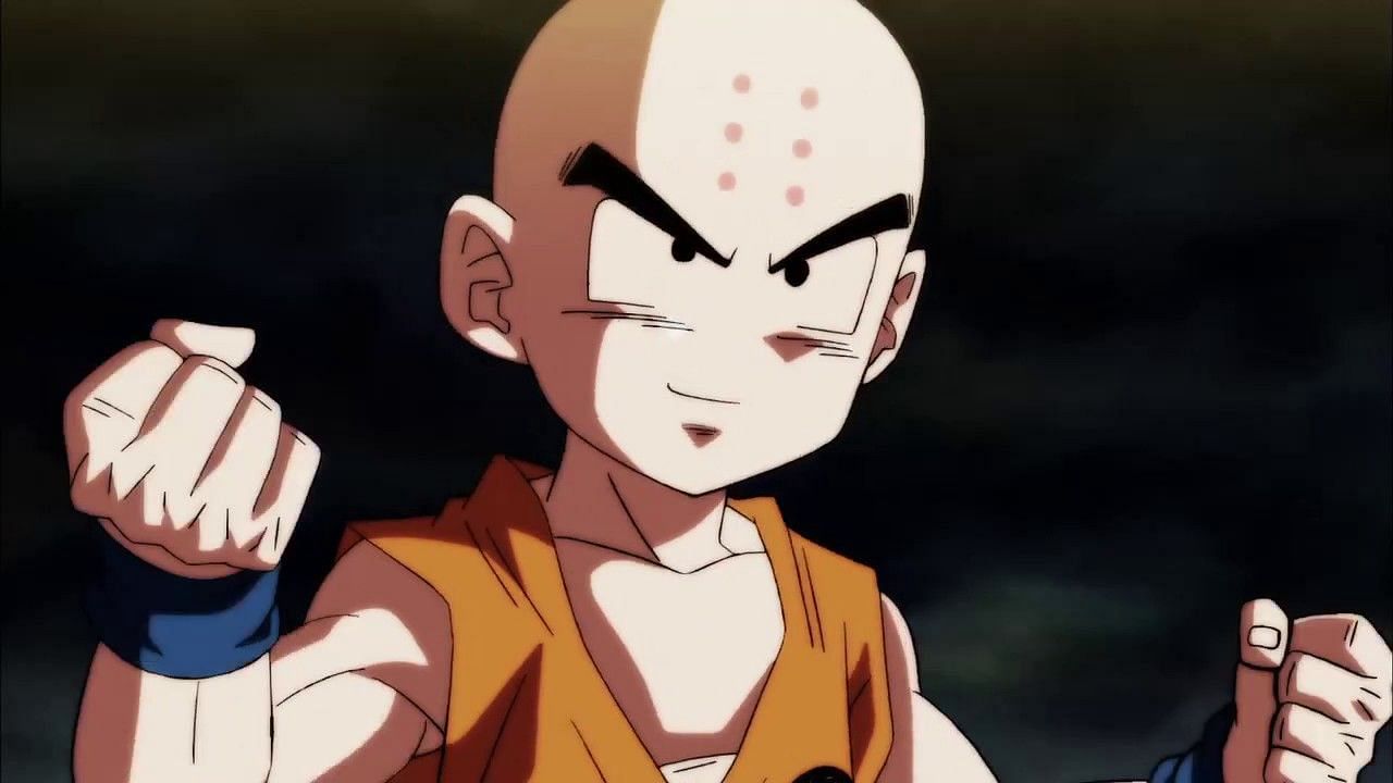 Krillin as seen during the Super anime (Image via Toei Animation)