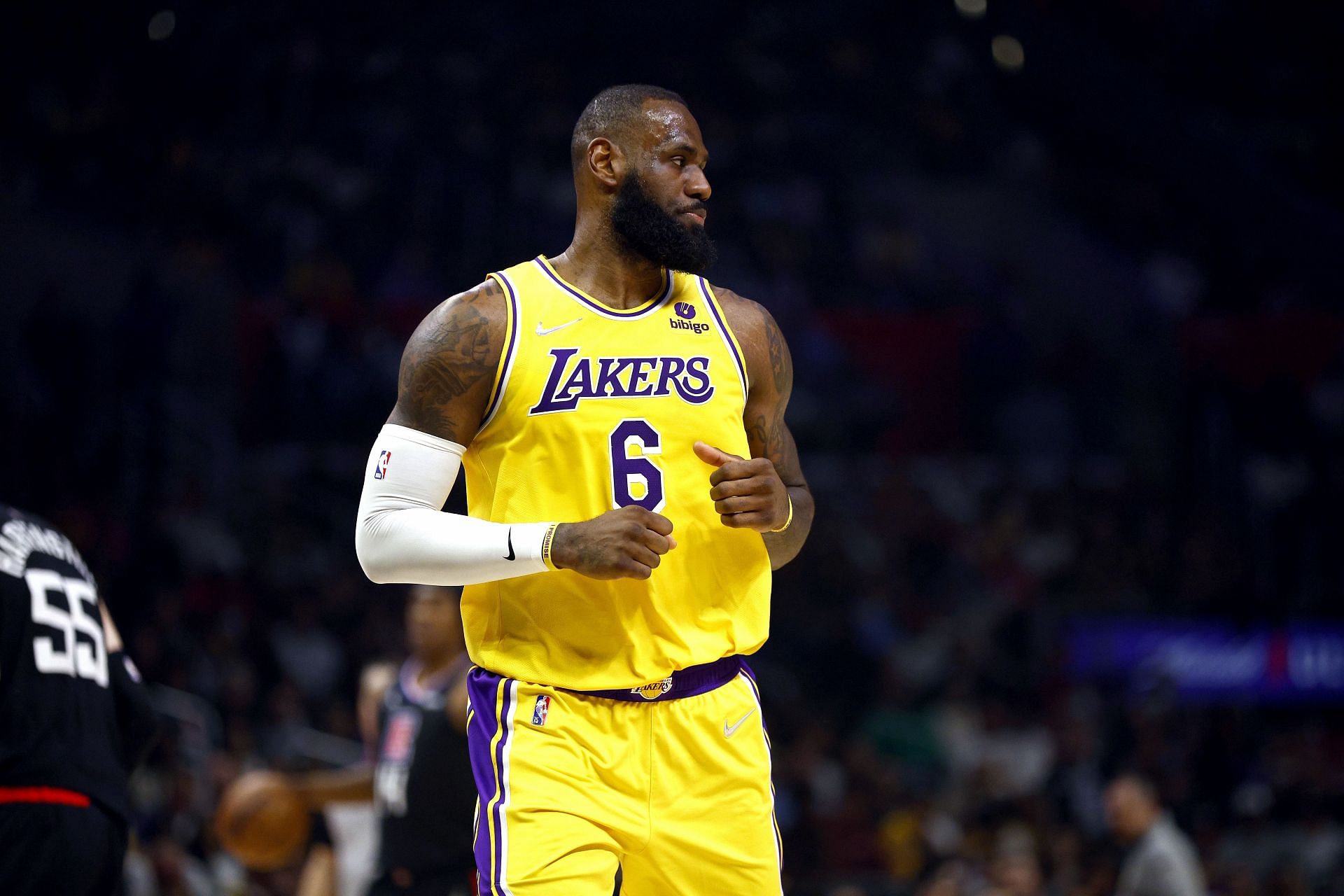LeBron James during Los Angeles Lakers v Los Angeles Clippers