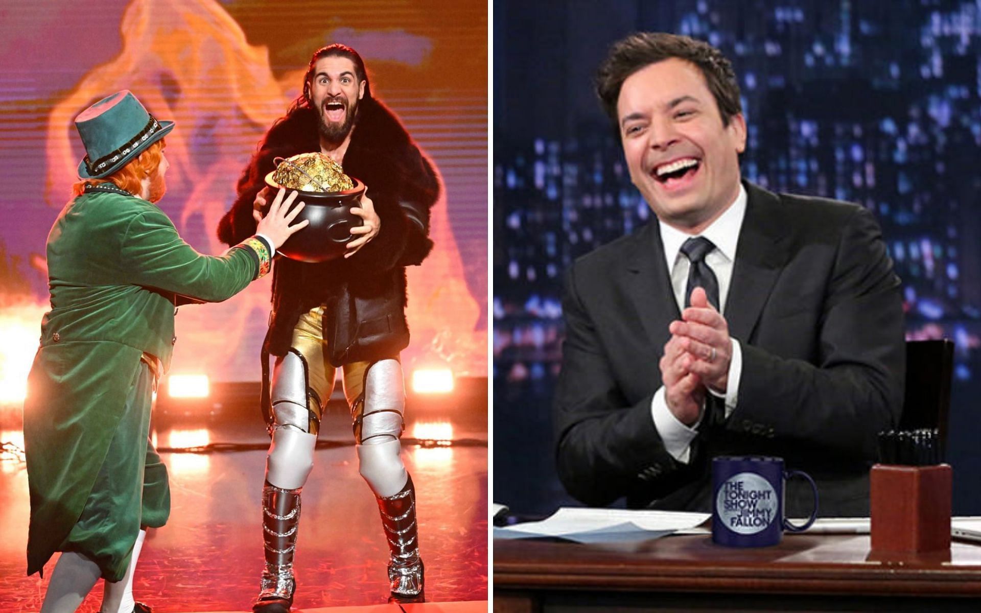 The Tonight Show with Jimmy Fallon: Seth Rollins stomps on a leprechaun  ahead of Saint Patrick's Day