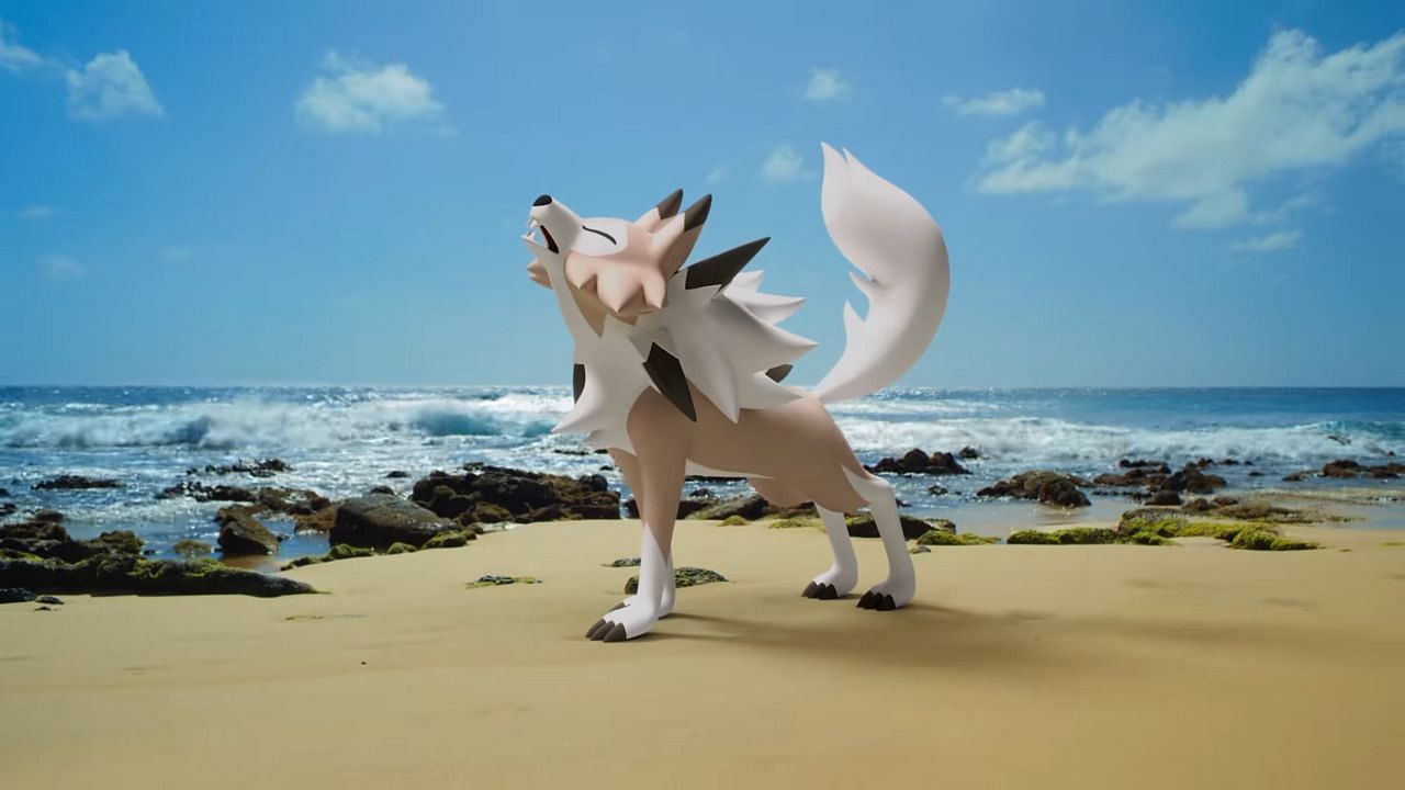 Lycanroc is one of the new Pokemon added that players can find by evolving their Rockruff (Image via Niantic)