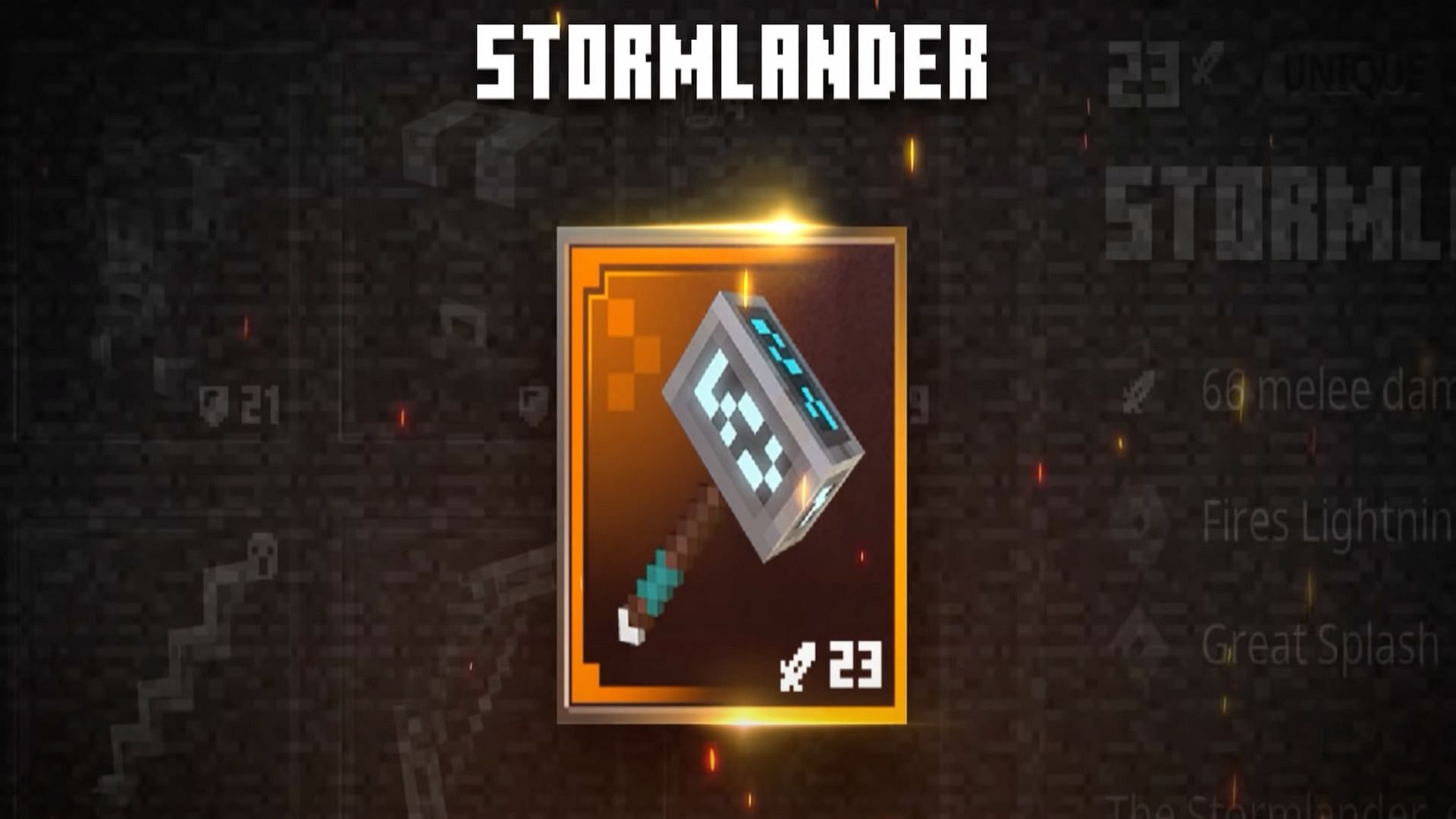 Players can pick up the powerful hammer, Stormlander, to deal massive damage to their enemies (Image via Legacy Gaming/YouTube)