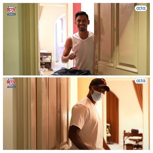 Bangladesh left-arm seamer Mustafizur Rahman and South African seamer Lungi Ngidi [Image- Screengrab/DC]