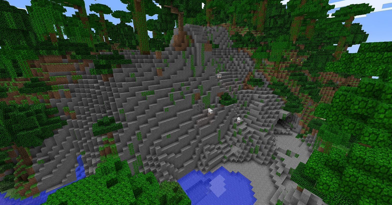 A surplus of stone (Image via Minecraft)