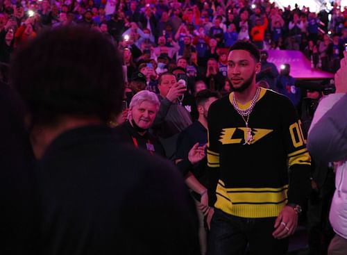 Ben Simmons at the Wells Fargo Center for a game between the Brooklyn Nets and Philadelphia 76ers.