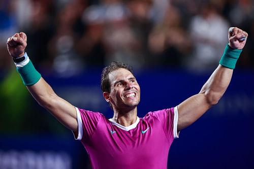 Rafael Nadal in action in Mexico.