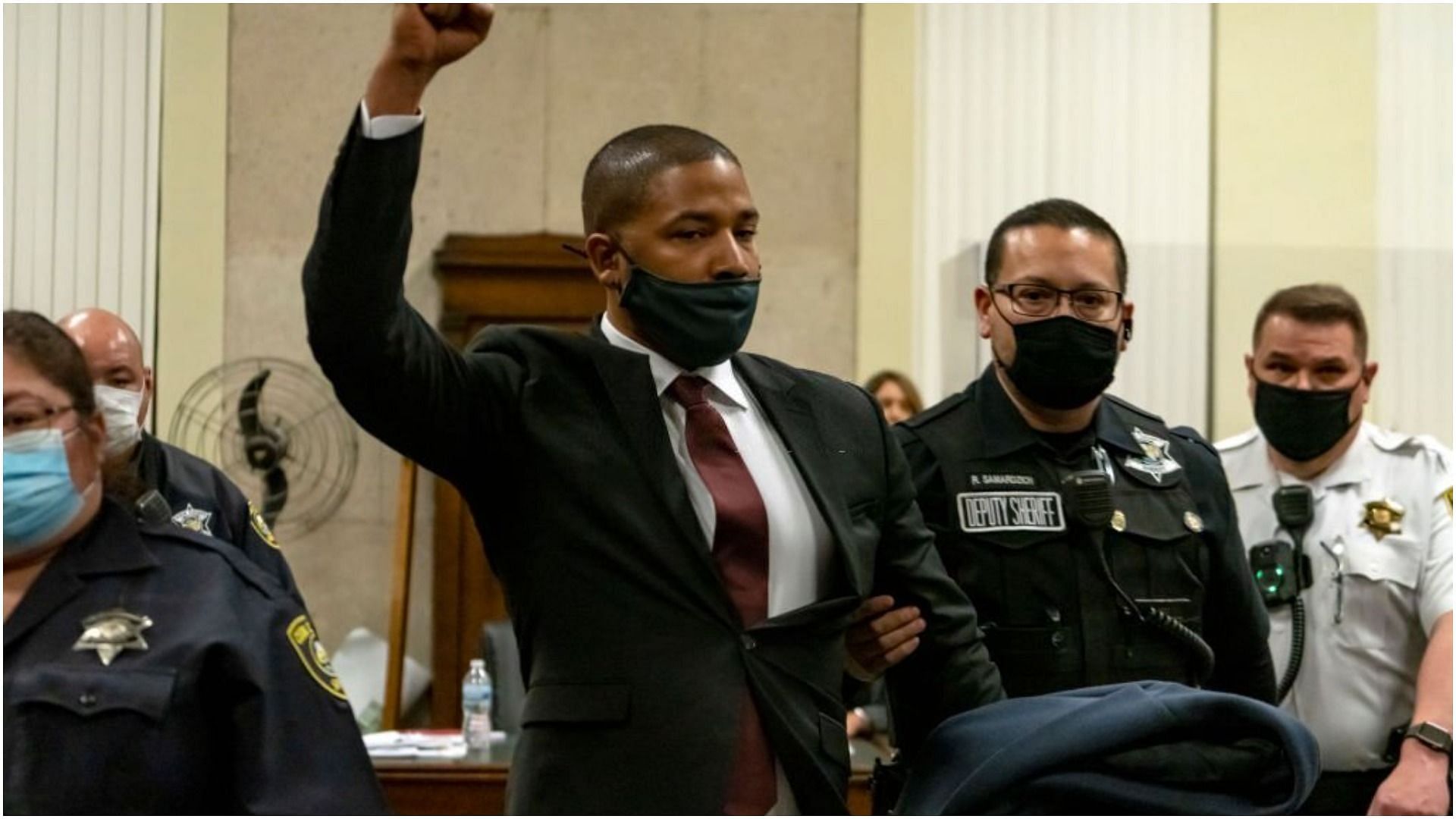 Jussie Smollett has been sentenced to 150 days in prison (Image via Getty Images/Brian Cassella-Pool)