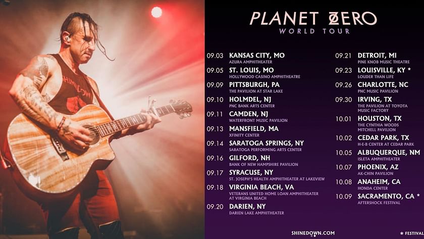 shinedown planet zero tour lineup