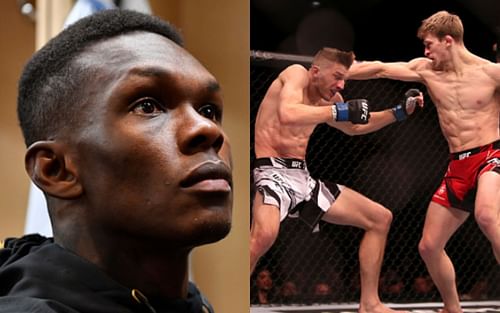 Israel Adesanya (left); Hooker vs. Allen (right)