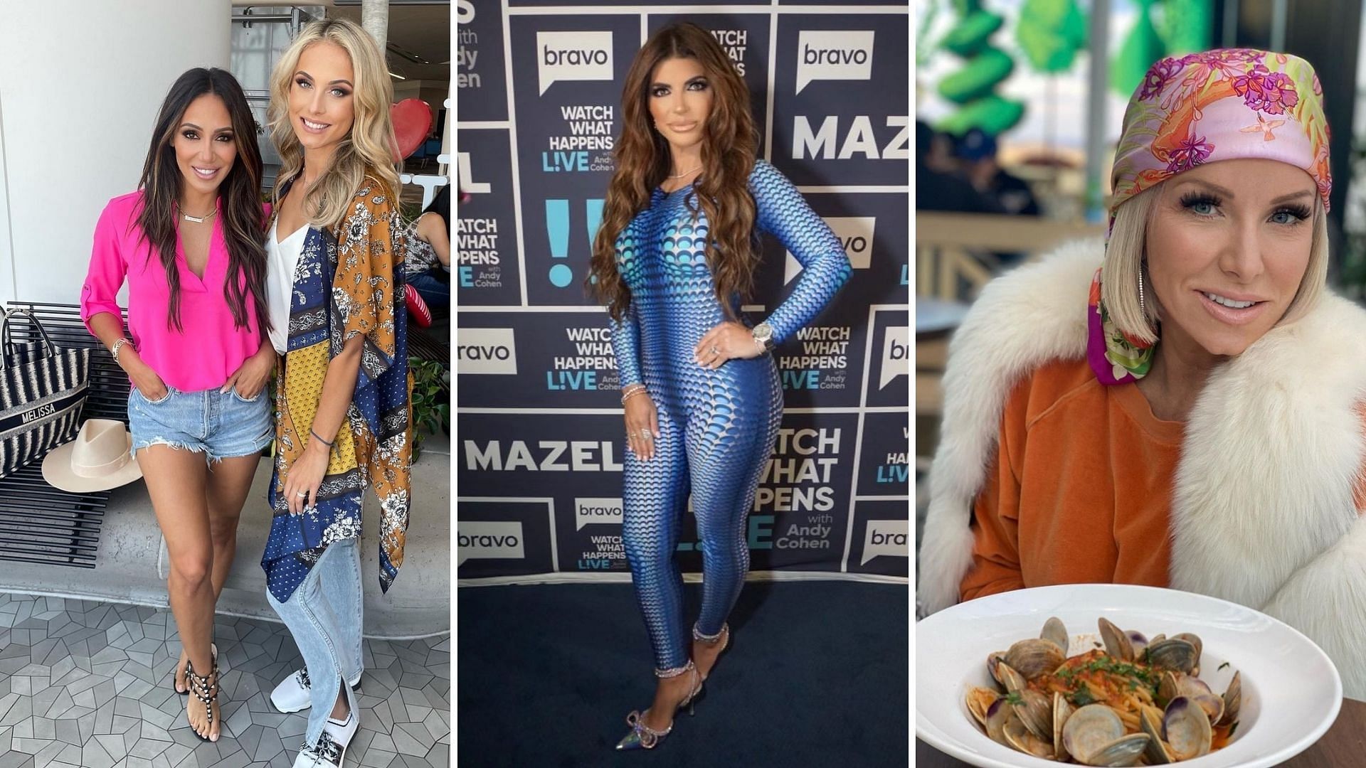RHONJ star Teresa Giudice (C) confronted co-stars Margaret Josephs (R) and Traci Johnson (Image via melissagorga, teresagiudice, therealmargaretjosephs/Instagram)