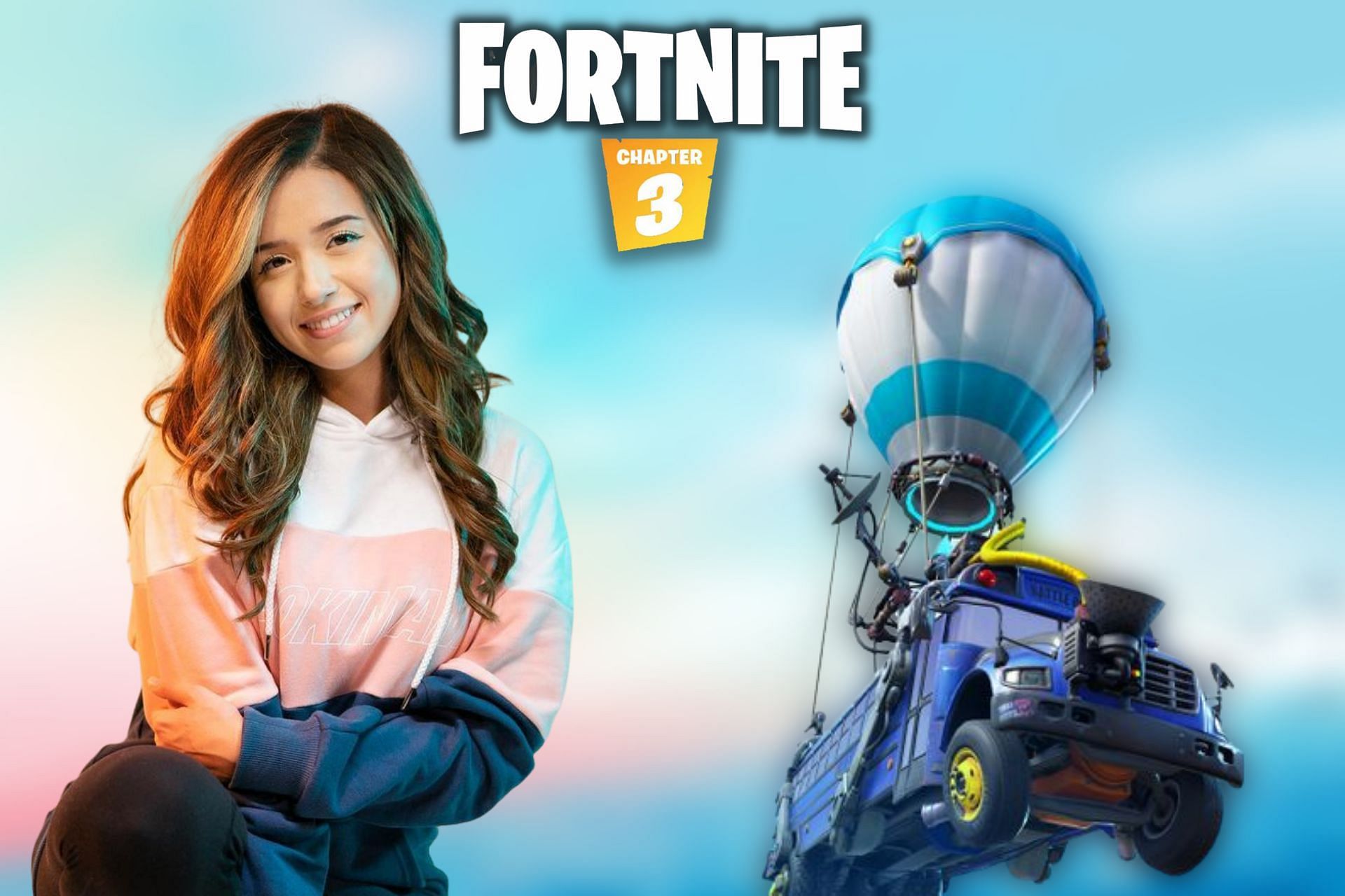 Fortnite Chapter 3 Season 2 leaves Pokimane in awe (Image via Sportskeeda)