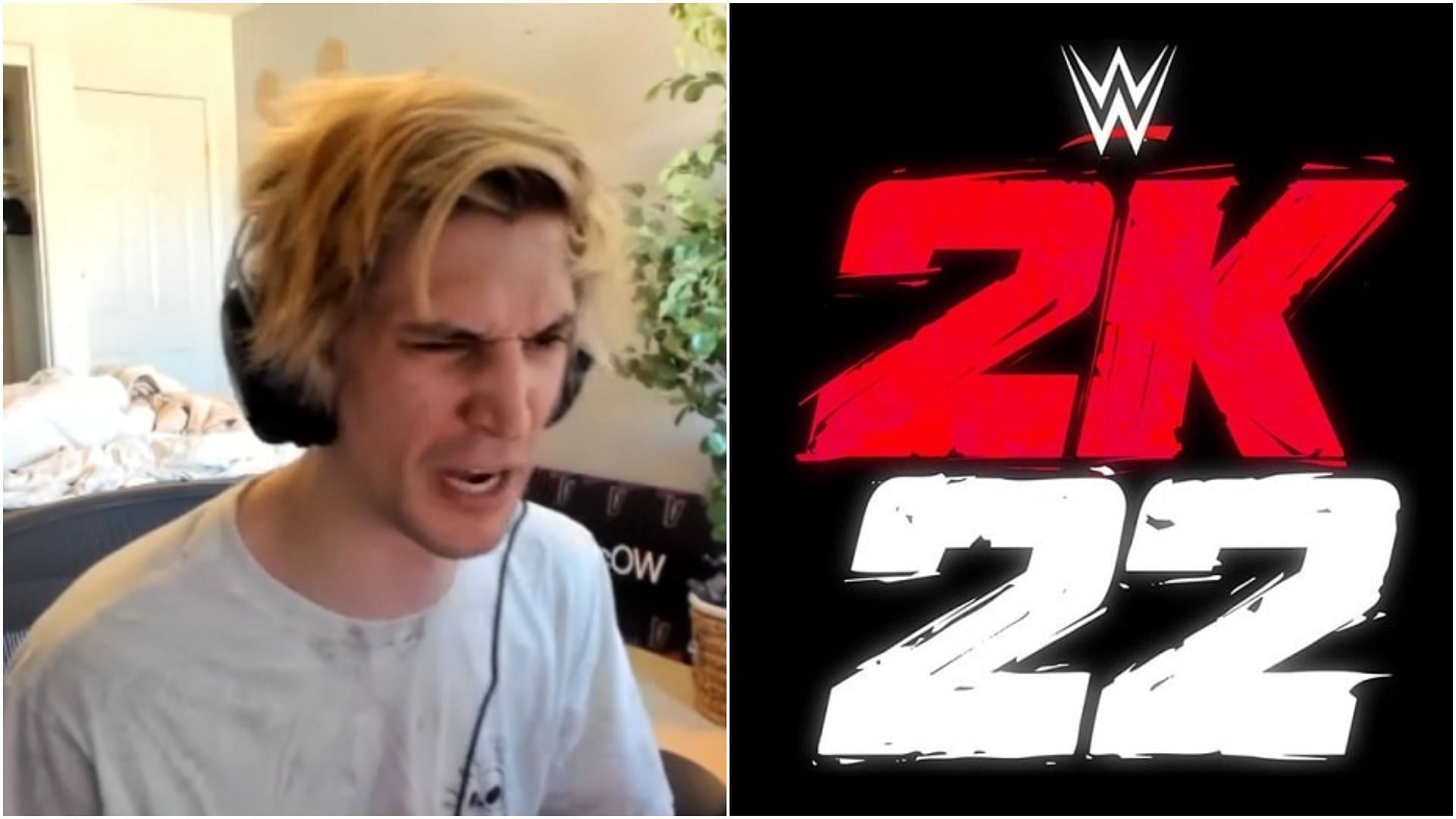 xQc gets into heated screaming match while playing WWE 2K22 (Image via Sportskeeda)