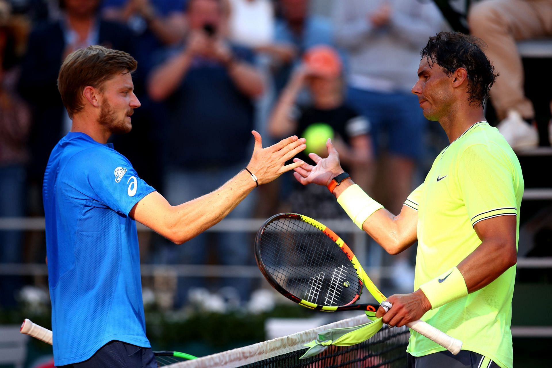 Rafael Nadal has never lost on clay against David Goffin in four meetings