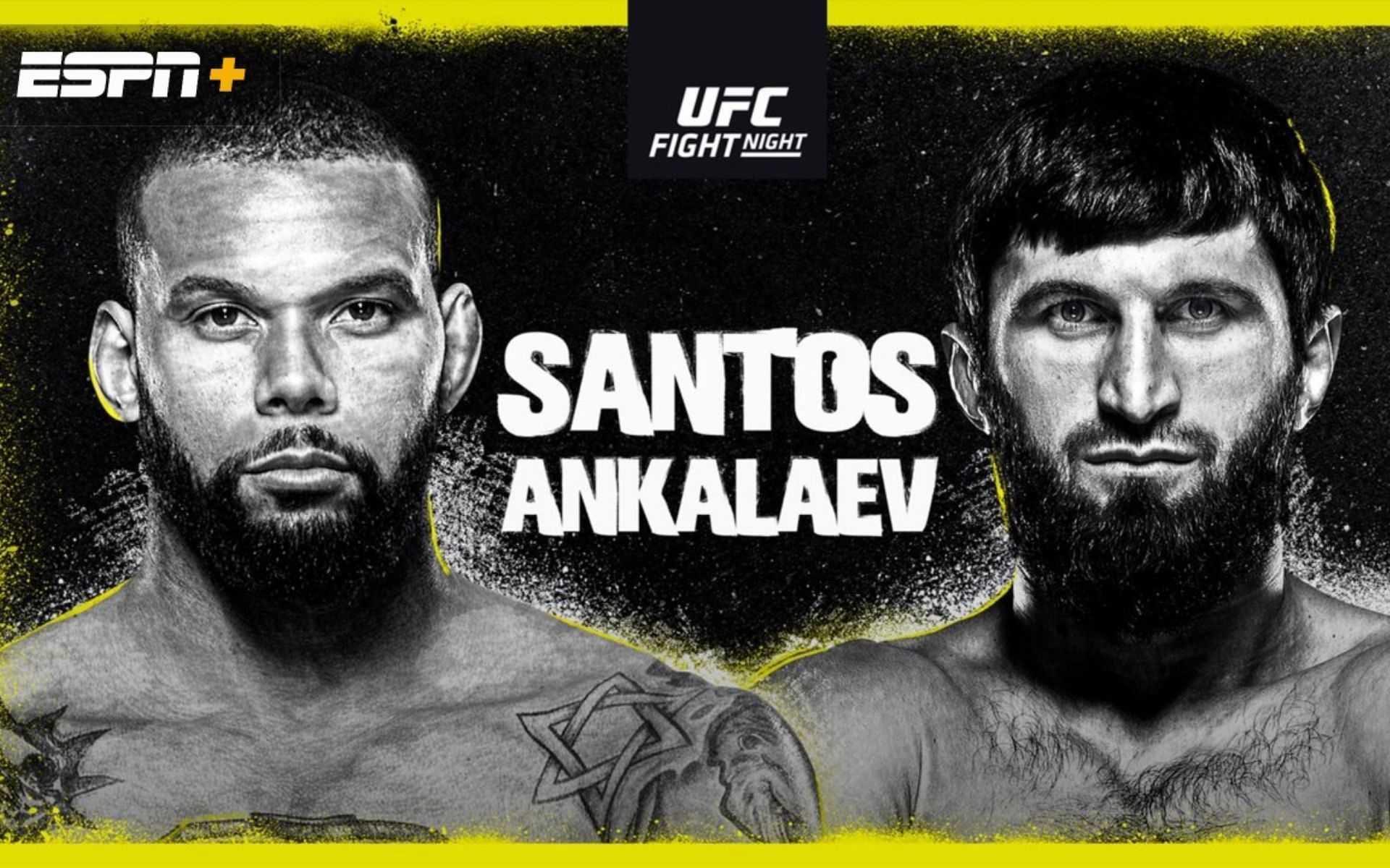 This weekend&#039;s headline bout sees Thiago Santos take on Magomed Ankalaev