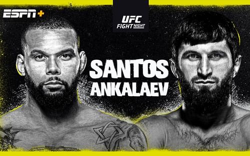 This weekend's headline bout sees Thiago Santos take on Magomed Ankalaev