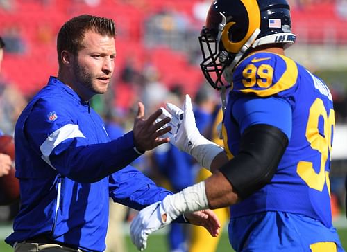 Los Angeles Rams Sean McVay and Aaron Donald