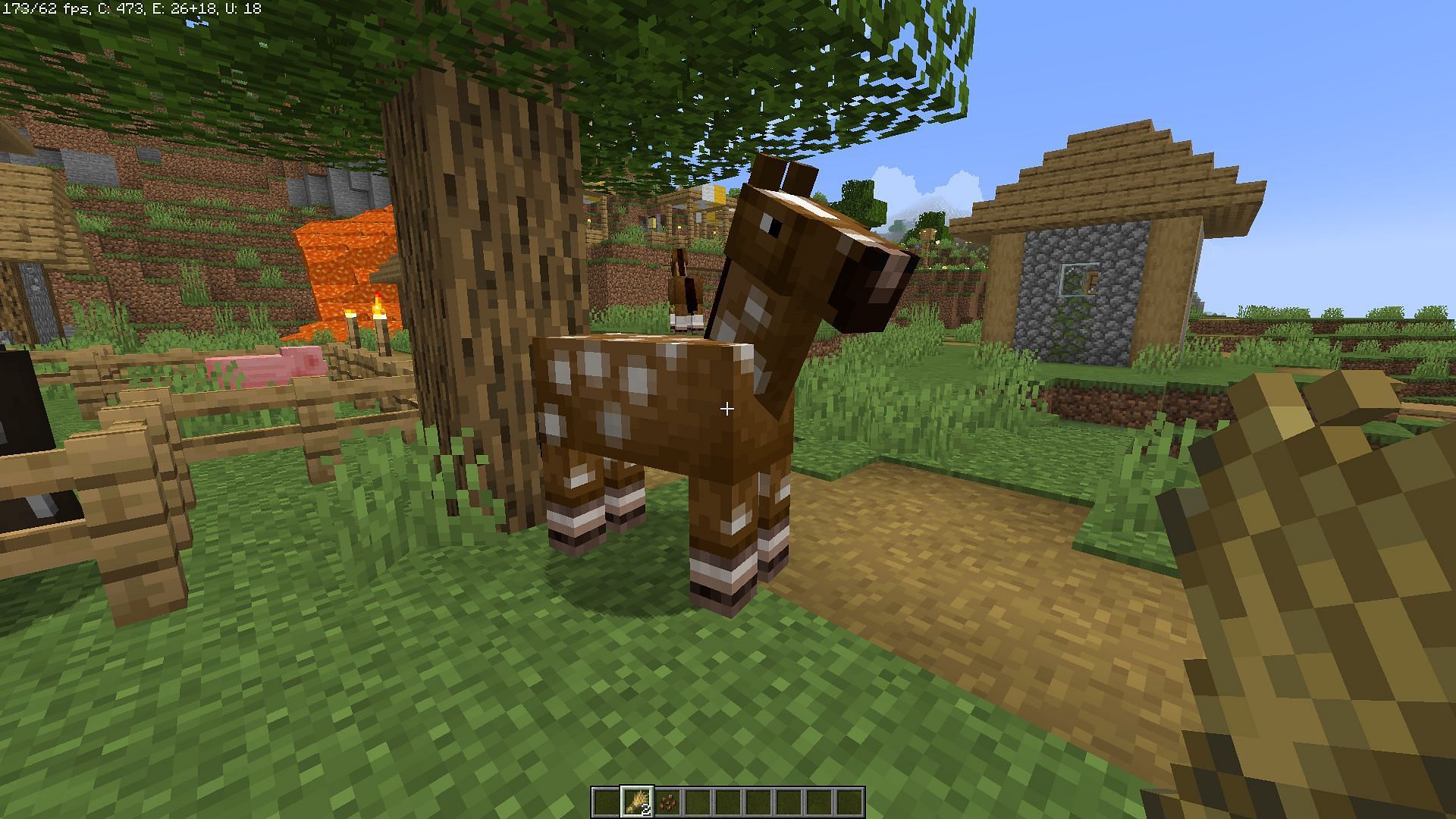 Reduces horse temper and increases the chance to tame (Image via Minecraft)