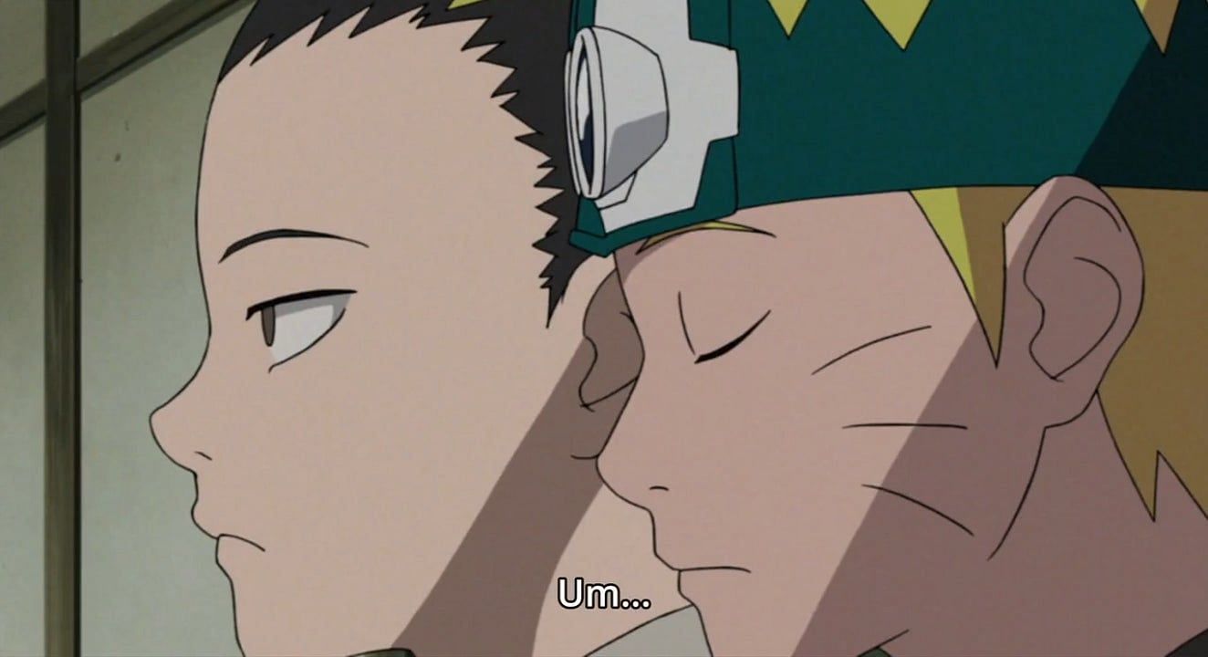 Naruto and Shikamaru in class at the Ninja Academy (Image via Studio Pierrot)