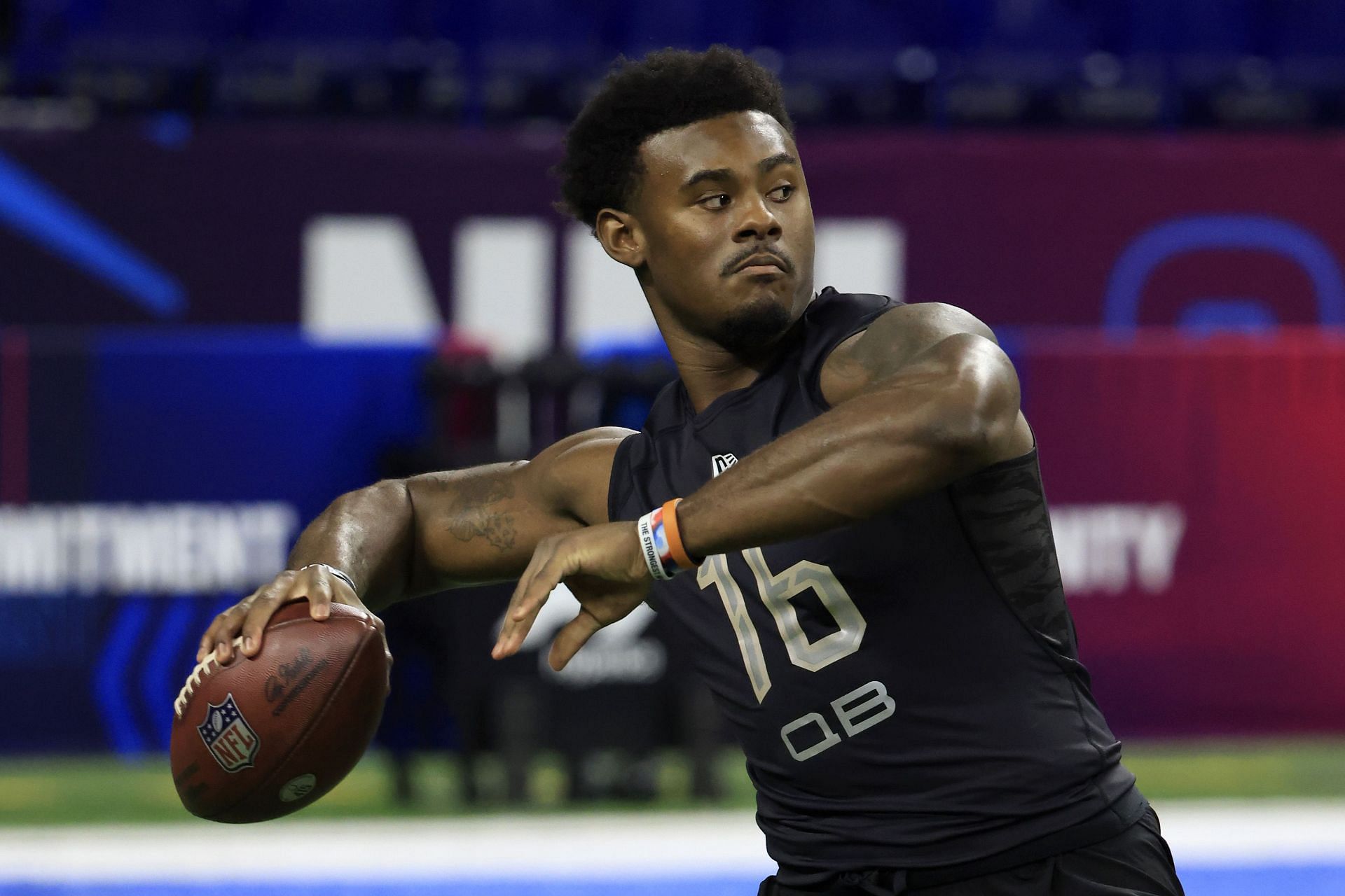 Malik Willis at the NFL Combine