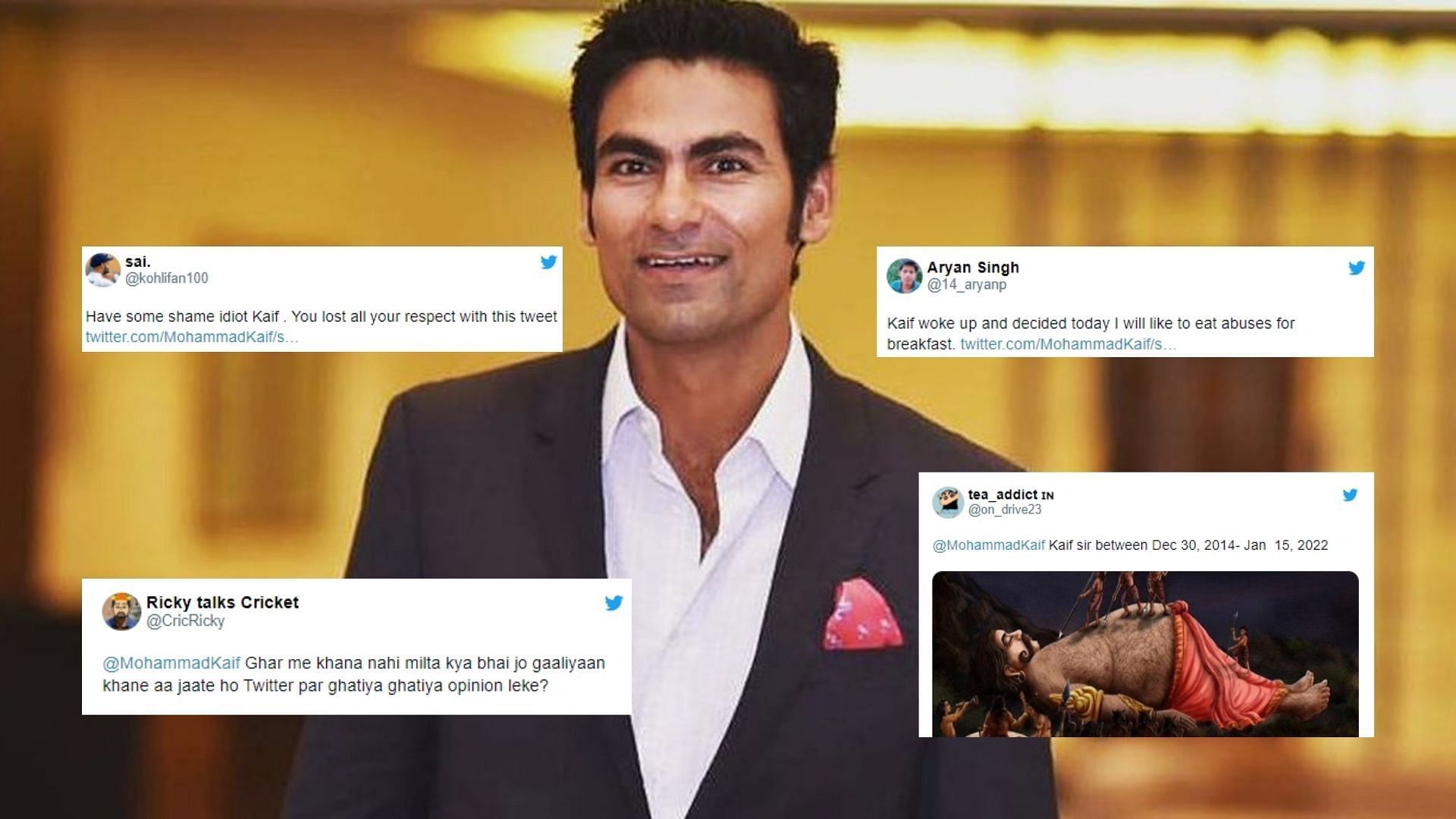 Twitter slammed Mohammed Kaif for his controversial tweet