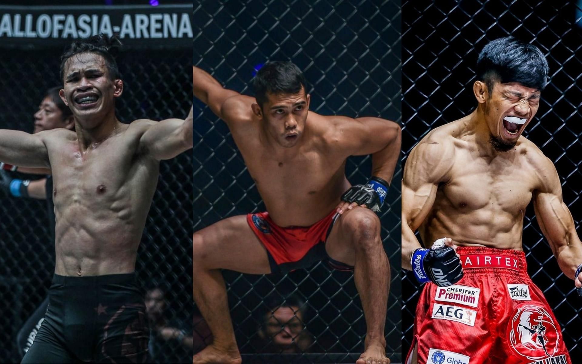 Robin Catalan (middle) provided some insight on the fight between Jeremy Miado (left) and Lito Adiwang (right) at ONE Championship: X. (Images courtesy of ONE Championship)