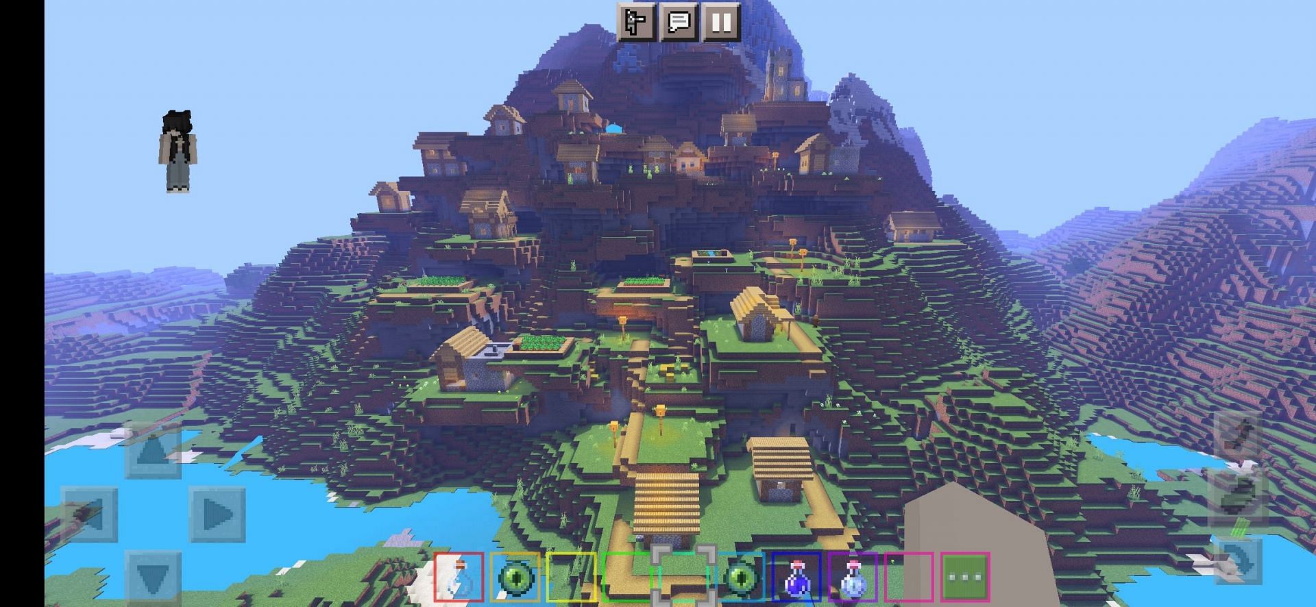 Village on a hill (Image via u/wierd_ic on Reddit)
