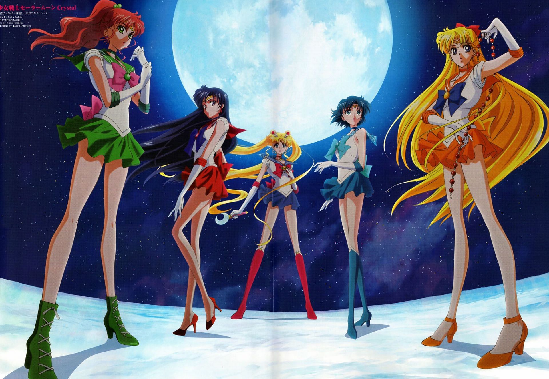 Five of the Sailor Senshi (Image via Toei Animation) Sailor Saturn (Image via Toei Animation)