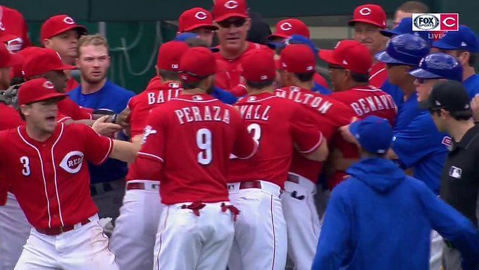 Javy Baez Has Words For Amir Garrett After Hitting Walk-Off For Cubs  Javy  Baez hit a walk off vs Cincinnati Reds pitcher Amir Garrett and IMMEDIATELY  let him know about it