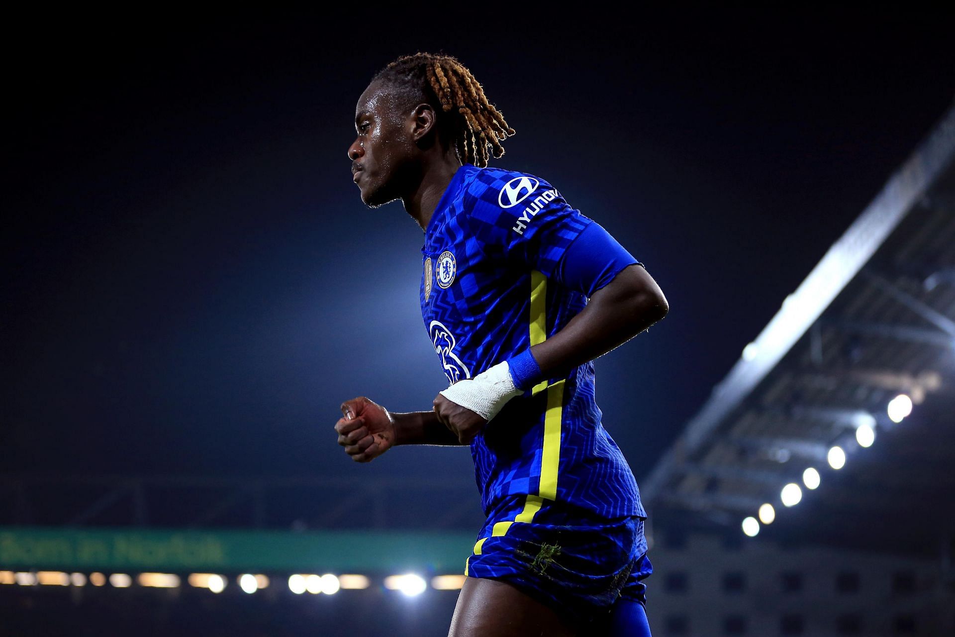 Trevoh Chalobah celebrates after scoring against Norwich City