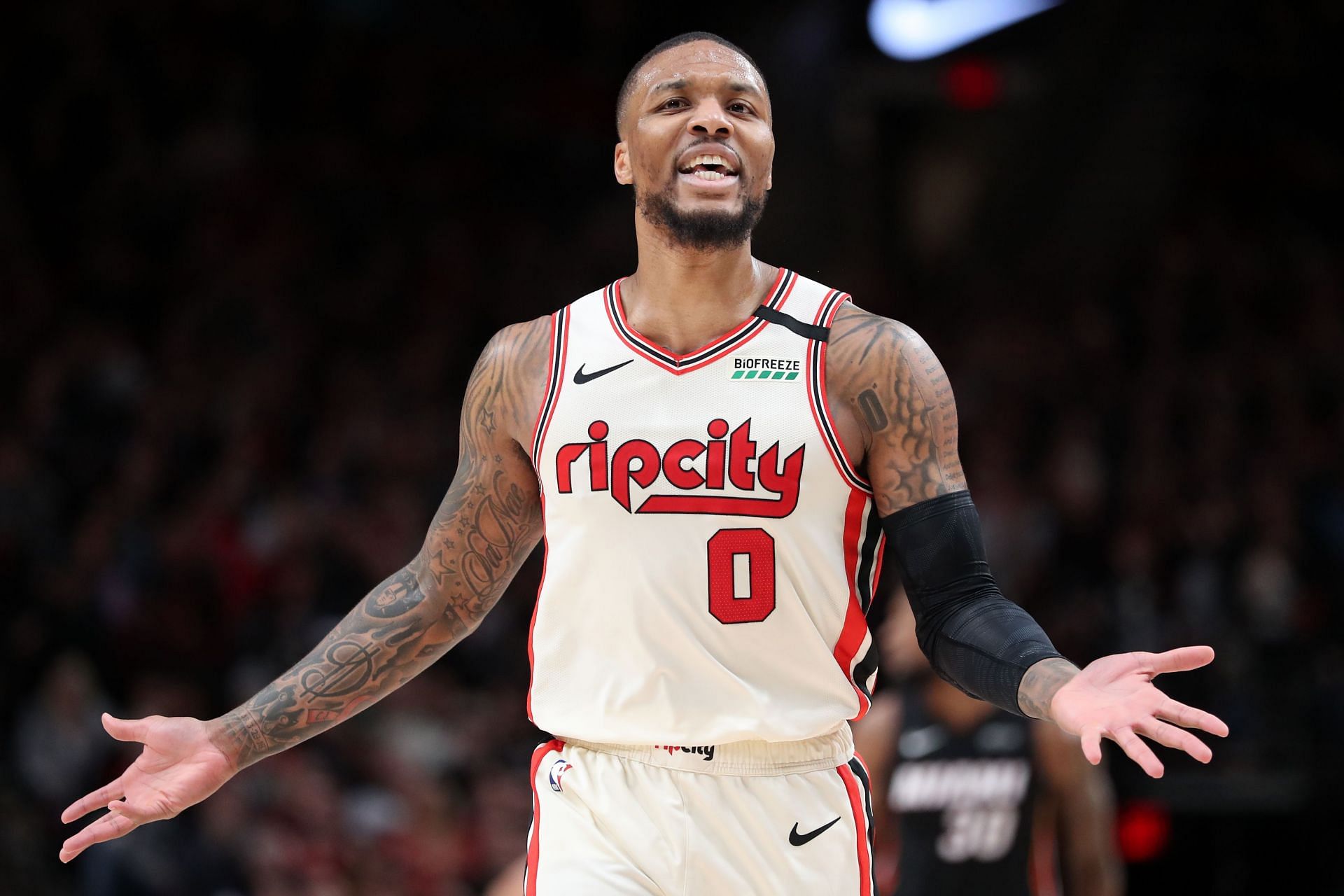 Damian Lillard reacts to making the NBA's Top 75 players list