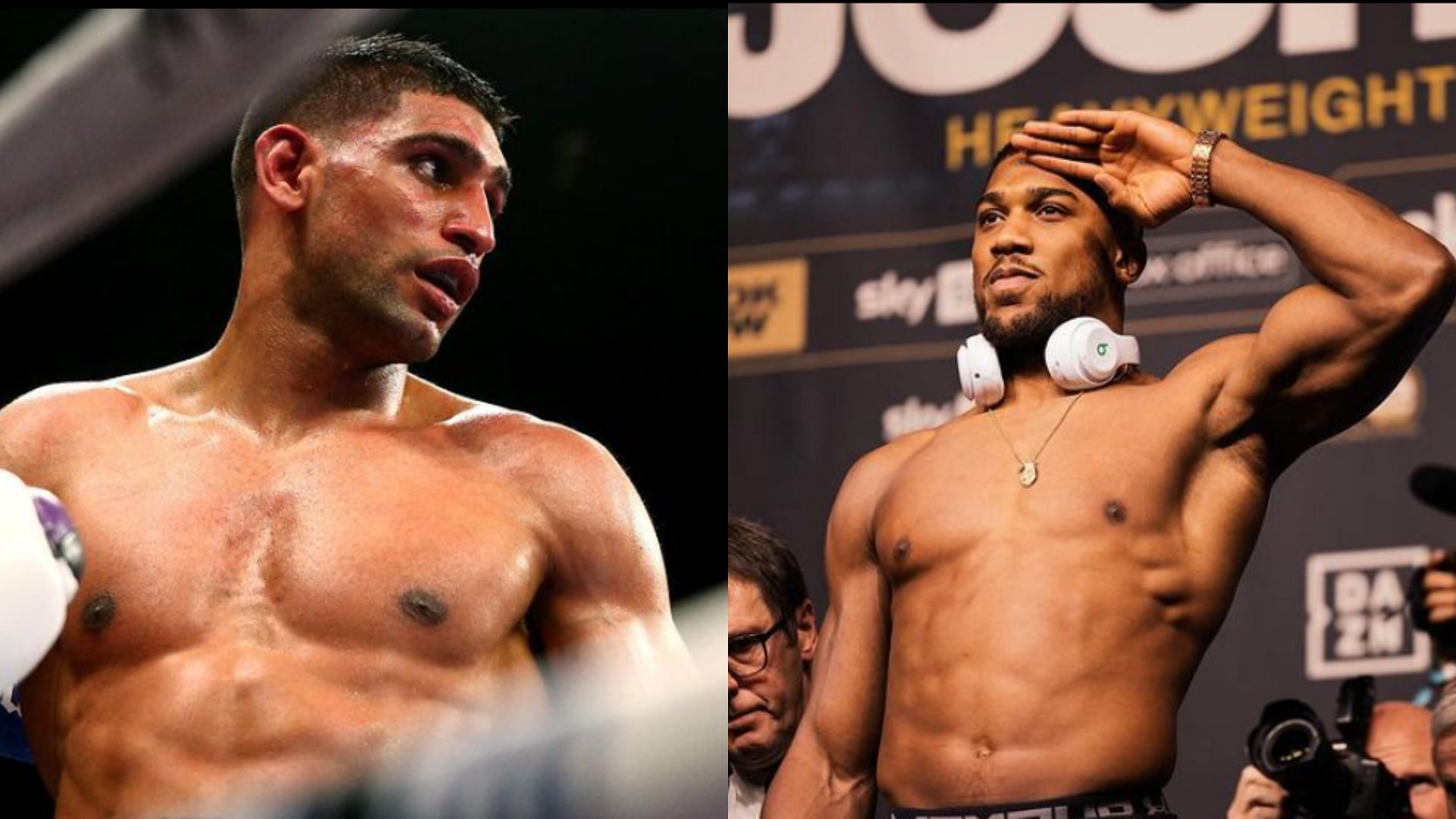 Amir Khan (left) and Anthony Joshua (right) [Image credits: @amirkingkhan and @anthonyjoshua on Instagram]