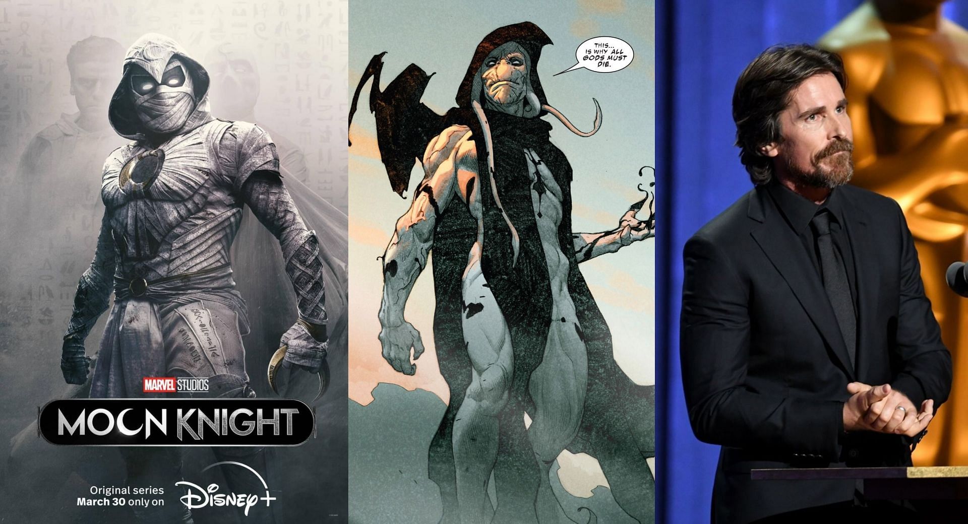 Possibilities of Moon Knight setting up Gorr the God Butcher in MCU (Image via Marvel and Kevin Winter/Getty Images)