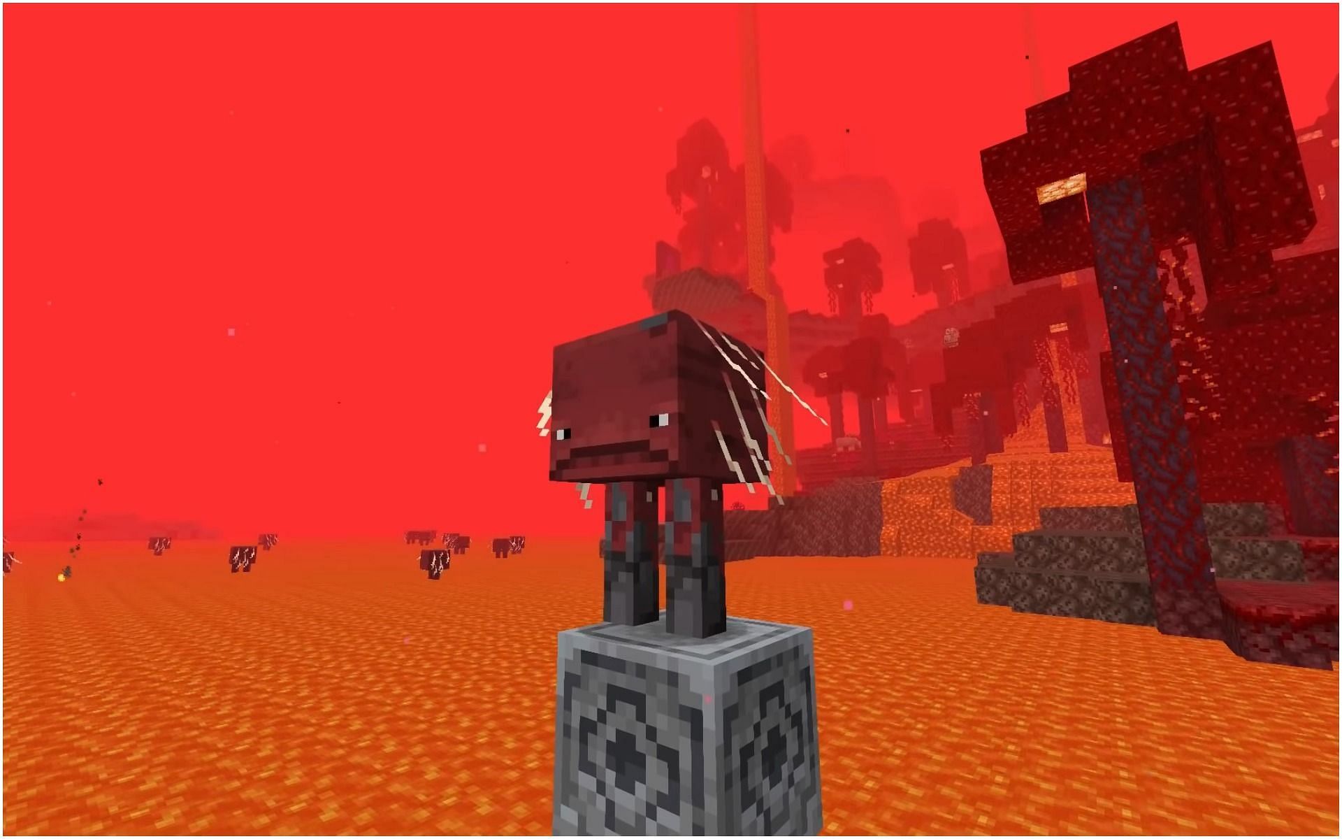A strider in Minecraft (Image via Minecraft)