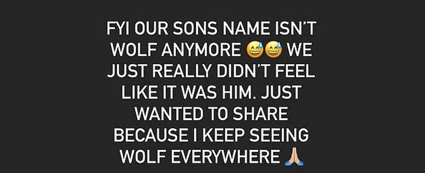 Kylie Jenner announces that her son is not called &#039;Wolf&#039; anymore (Image via kyliejenner/Instagram)