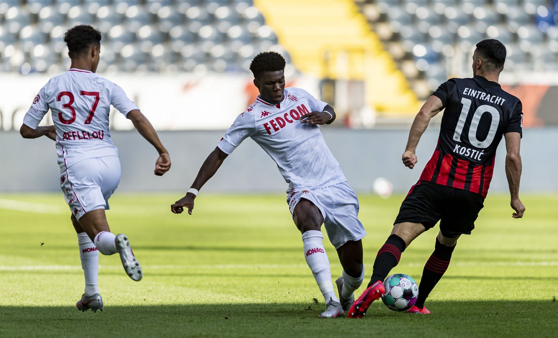 Aurelien Tchouameni in action for AS Monaco