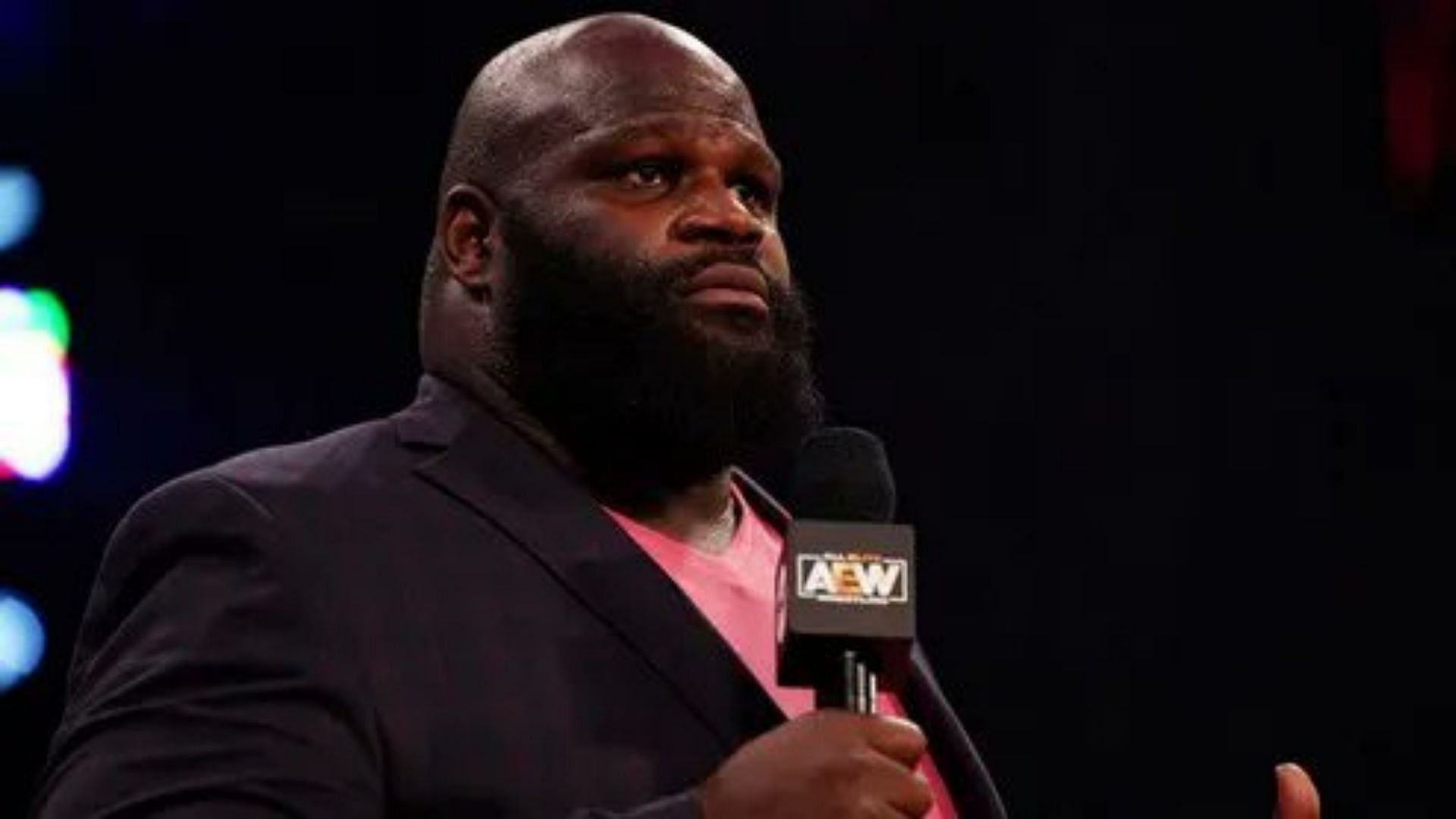 Mark Henry cutting a promo for AEW in 2021